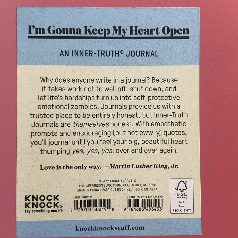 2PCS Guided Journal: I’m Gonna Keep My Heart Open & I’m Perfectly Imperfect